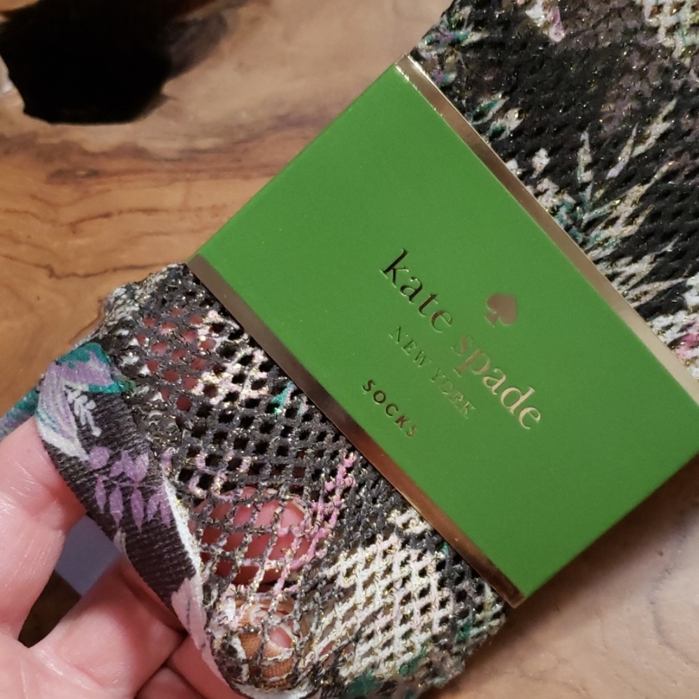 Kate spade  floral metallic fishnet  anklet